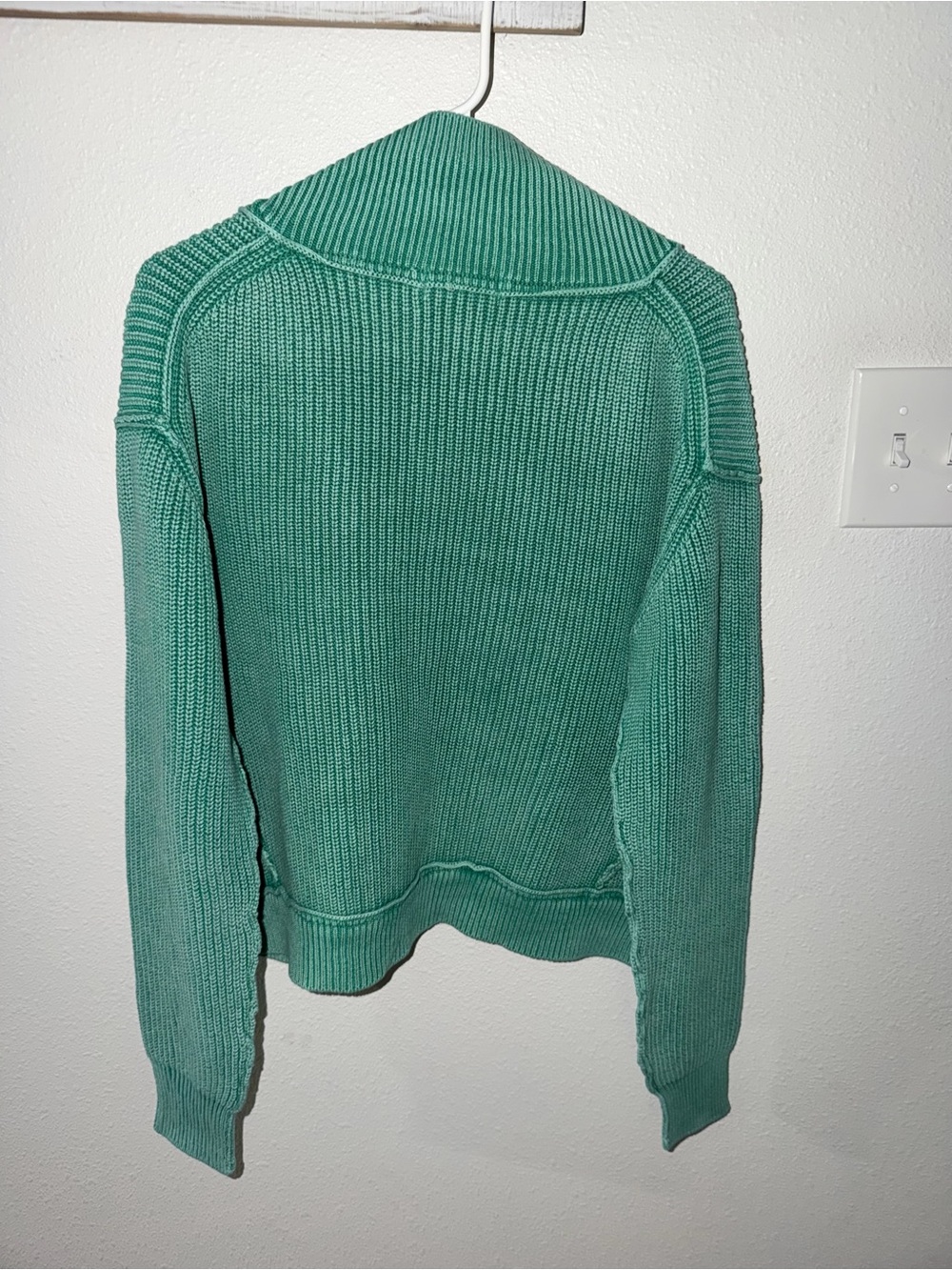 Zenana Outfitters Green Open-Front Ribbed Cardigan NWOT - Picture 4 of 7